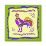 Chicken Quilt magnets
