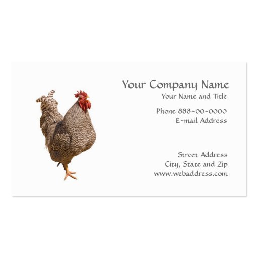 Chicken Rancher Business Card (front side)