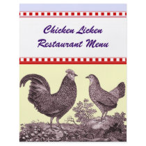 Chicken Restaurant Menu Customizable Specials flyers