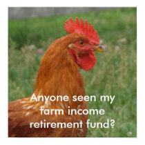 Chicken retirement fund posters
