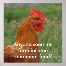 Chicken retirement fund print