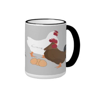 Chicken Rooster Eggs Coffee Mugs