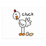 Chicken Says Cluck T-shirts and Gifts Post Card