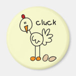 Chicken Says Cluck Tshirts and Gifts Fridge Magnet