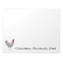 chicken scratch note pad