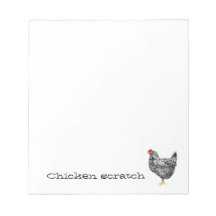 Chicken scratch paper pad note pads
