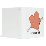 chicken shit heart 3 ring binders