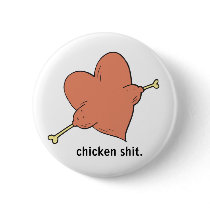 chicken shit heart buttons