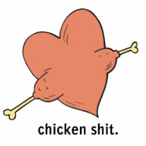 chicken shit heart photo cut out