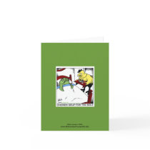 Chicken Soup 4 The Sole Cartoon Notecard cards
