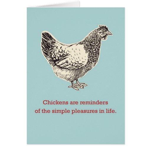 Chicken sympathy card Zazzle