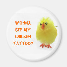 Chicken Tattoo Fridge Magnet