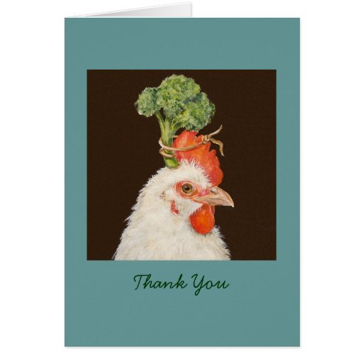 Chicken Thank you card Zazzle
