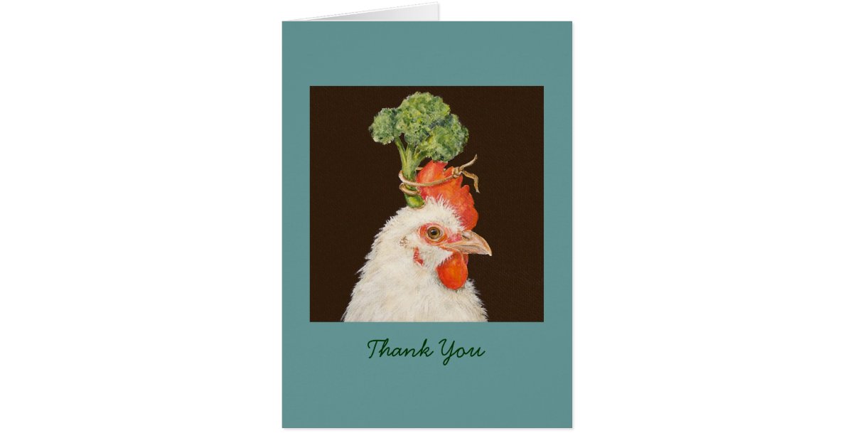Chicken Thank you card | Zazzle