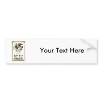 Chicken Vintage Japanese Silk Label Bumper Sticker