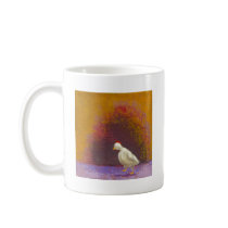 Chicken walking thinking fun unique colorful art mugs