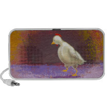 Chicken walking thinking fun unique colorful art speakers