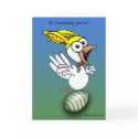Chicken with bunny hat cards