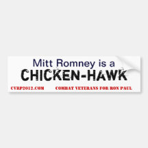 ChickenHawk Mitt Bumper Stickers