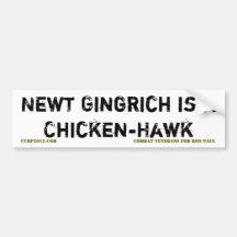 ChickenHawk Newt Bumper Sticker
