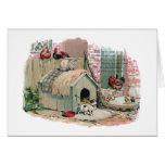 Chickens, Cat and Barking Dog Card