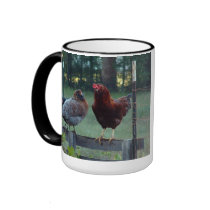 Chickens in the Garden Coffee Mugs