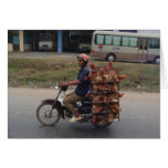 Chickens on Motorbike-Vietnam Card