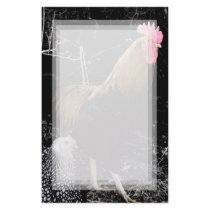Chickens Watercolor stationery by SuanSKatra Chickens Watercolor stationery