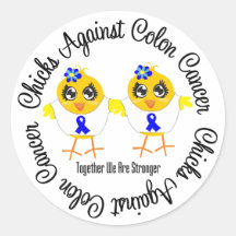 Chicks Against Colon Cancer Round Stickers