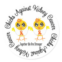 Chicks Against Kidney Cancer stickers