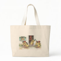 Chicks at School and Rooster Teacher Bags