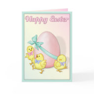 Chicks Celebrate Easter card