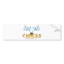 CHICKS DEER HUNT BUMPER STICKERS