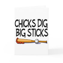 Chicks Dig Big Sticks (Baseball) cards by CelebrationZazzle Chicks Dig Big Sticks (Baseball) cards