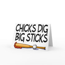 Chicks Dig Big Sticks (Baseball) cards by CelebrationZazzle Chicks Dig Big Sticks (Baseball) cards