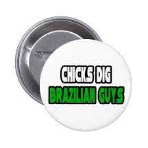 Chicks Dig Brazilian Guys Pinback Buttons