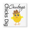 Chicks Dig Cowboys magnets