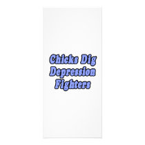 Chicks Dig Depression Fighters rack cards by Depression_Shirts Chicks Dig Depression Fighters rack cards
