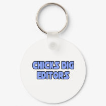 Chicks Dig Editors keychains