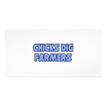 Chicks Dig Farmers photo cards by Farmer_Shirts Chicks Dig Farmers photo cards