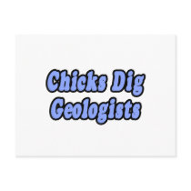 Chicks Dig Geologists postcards