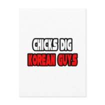 Chicks Dig Korean Guys postcards