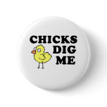 Chicks Dig me Baby Tee Baby Tee Pins