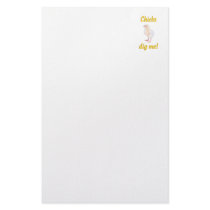 Chicks Dig Me Customized Stationery