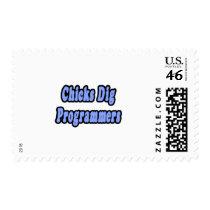 Chicks Dig Programmers postage