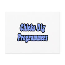 Chicks Dig Programmers postcards