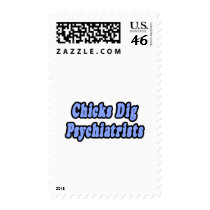 Chicks Dig Psychiatrists postage