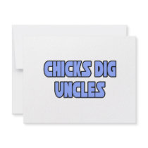 Chicks Dig Uncles invitations