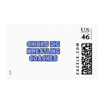 Chicks Dig Wrestling Coaches postage