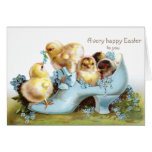 Chicks in a Shoe Vintage Easter Card